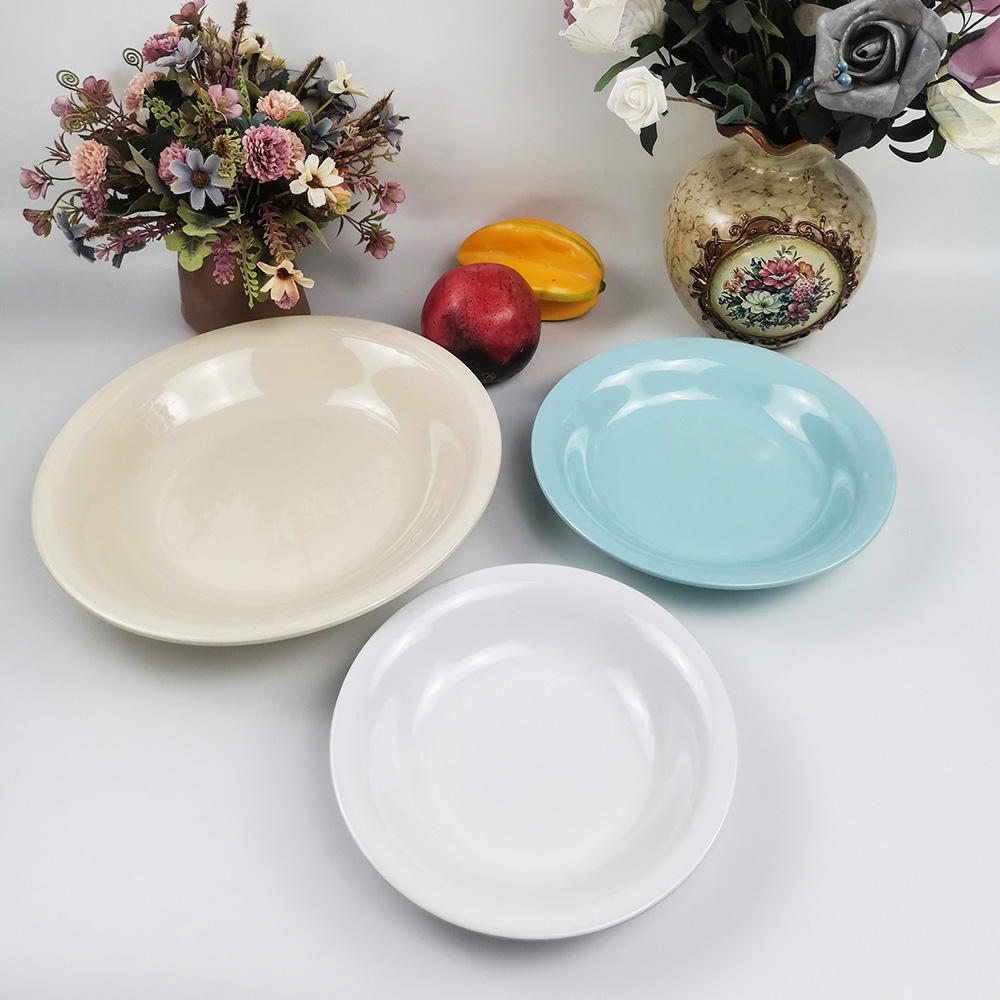 Cheap Melamine Round Dinner Soup Dish New Melamine Plate