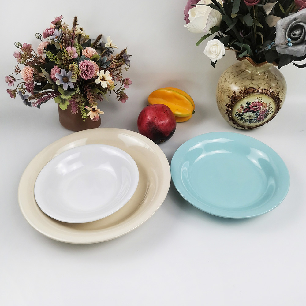 Cheap Melamine Round Dinner Soup Dish New Melamine Plate