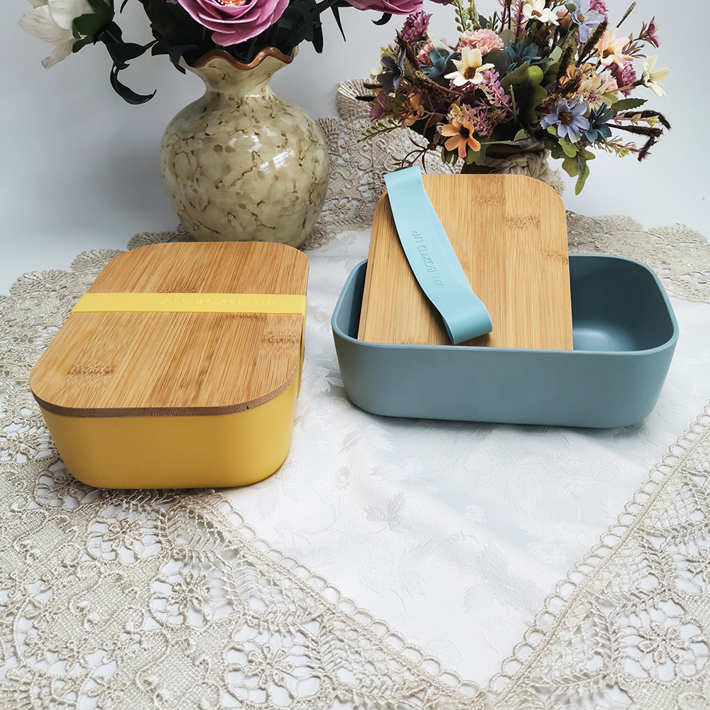 Portable Office Lunch Box Food Container With Stretch Fabric Band