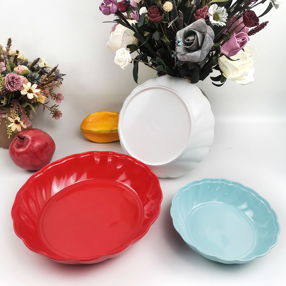 Popular round ceramic snack salad fruit bowl ceramic for hotel