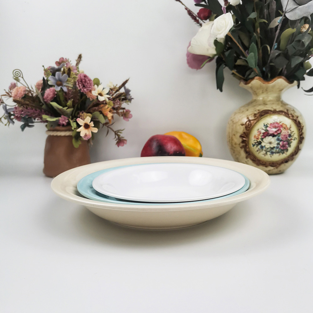 Cheap Melamine Round Dinner Soup Dish New Melamine Plate