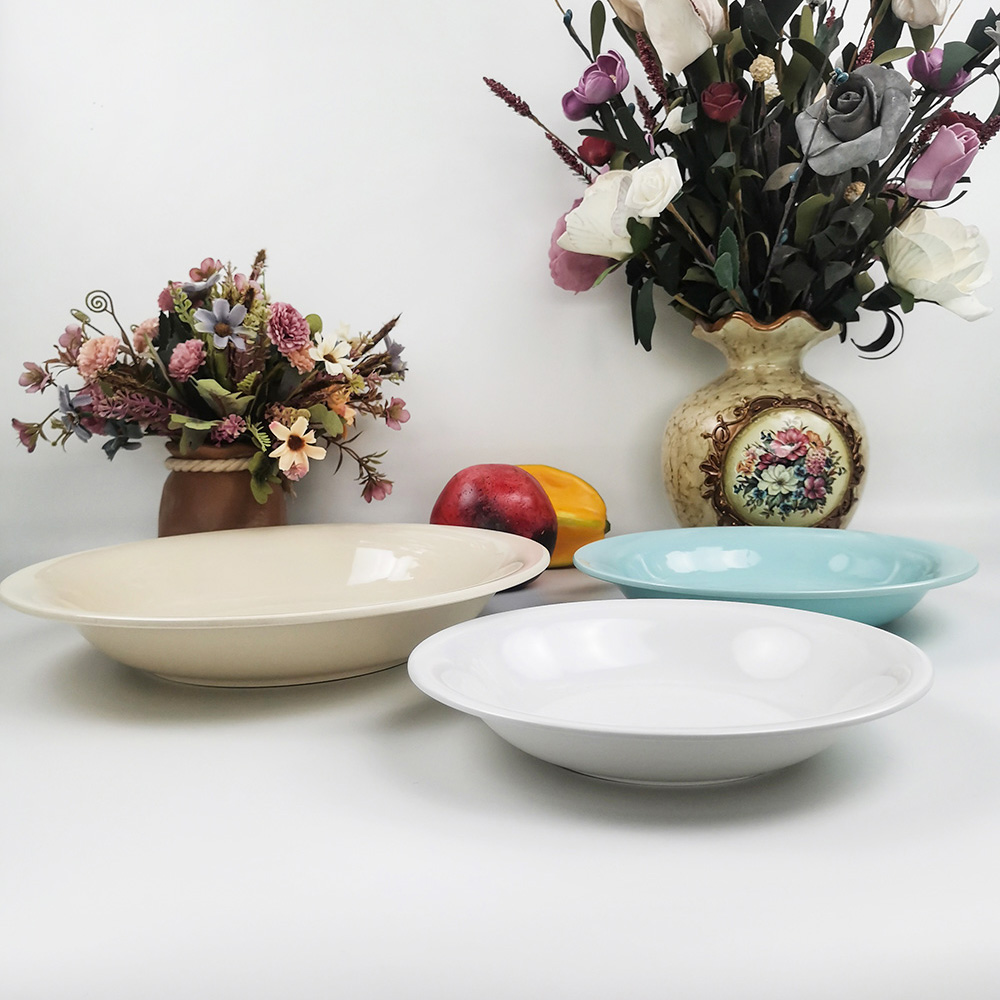 Cheap Melamine Round Dinner Soup Dish New Melamine Plate