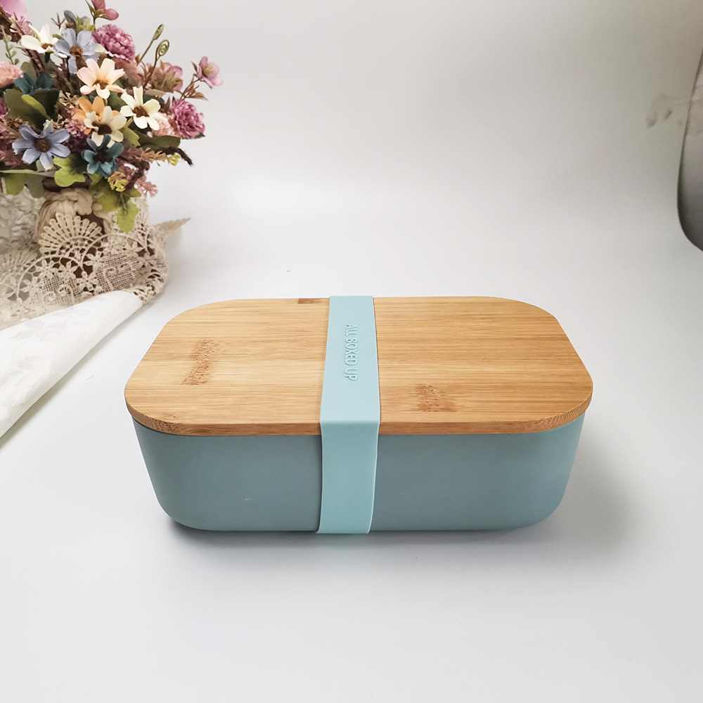 Portable Office Lunch Box Food Container With Stretch Fabric Band