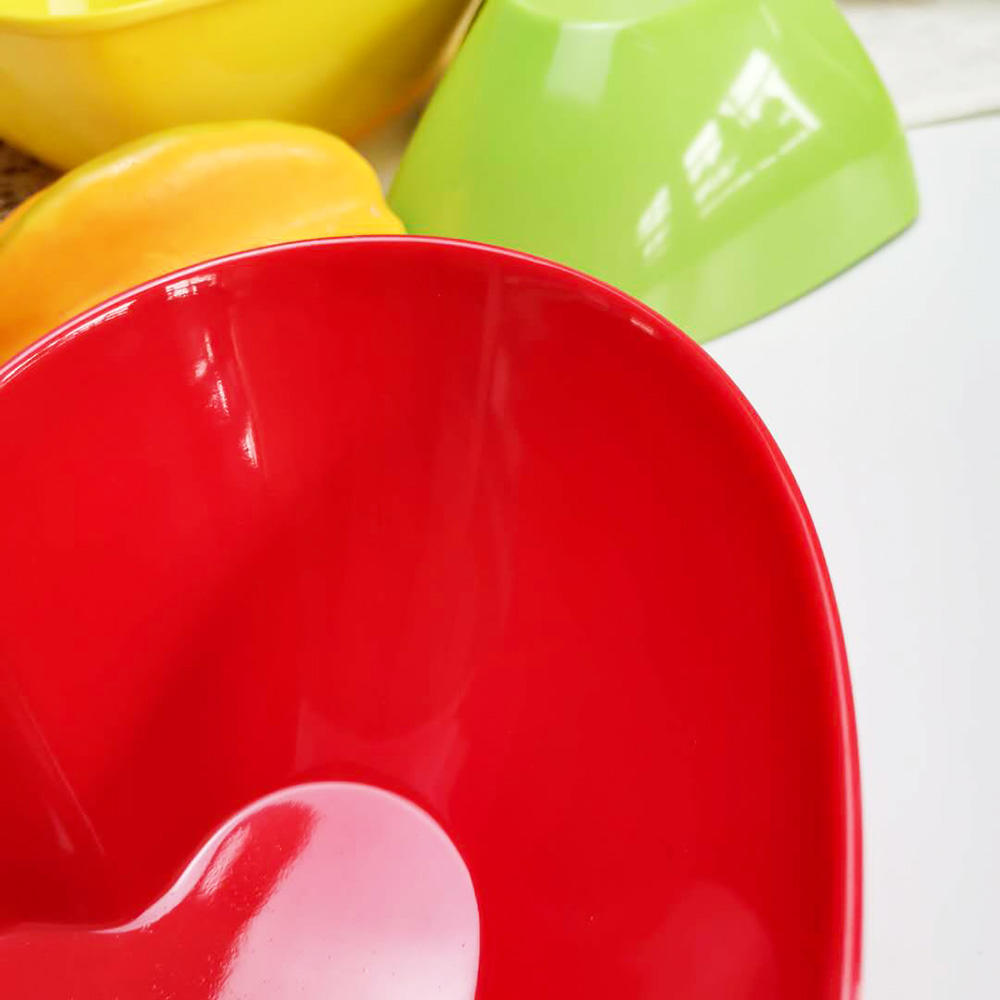 Home Heart Shaped Snack Fruits Bowls Melamine Heart-Shaped Salad Bowl