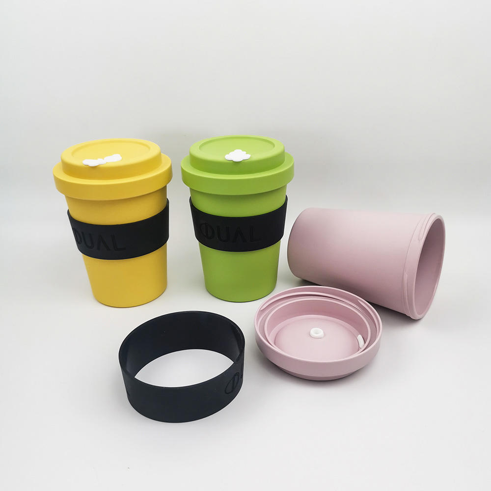 Wholesale custom printed eco friendly reusable coffee cups with lid