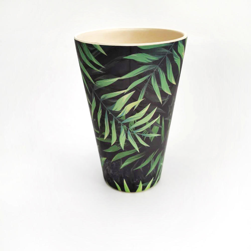 Eco-Friendly Reusable Round Cute Natural Melamine/Bamboo Fiber Mug