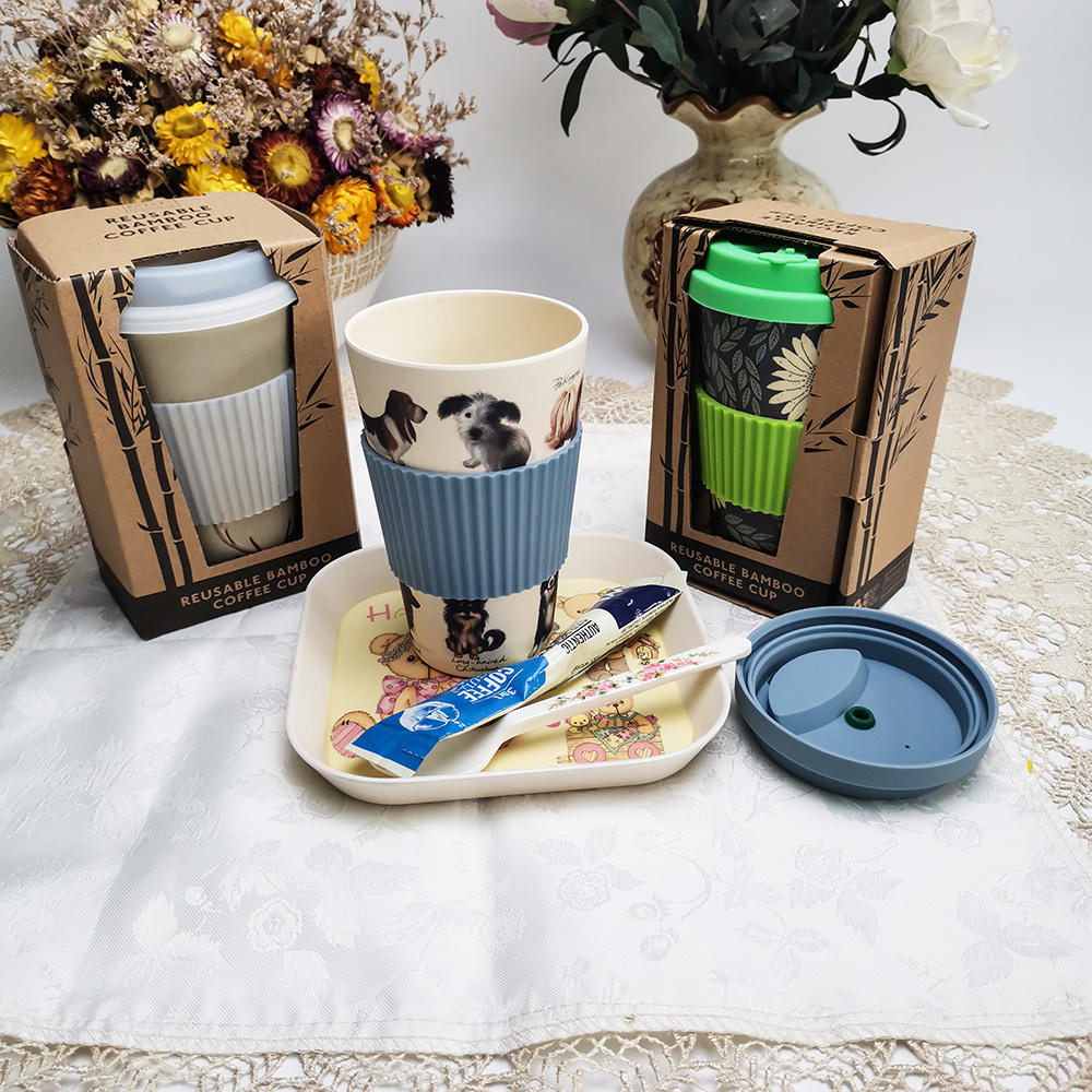 High Quality Promotional Custom Melamine/Bamboo Fiber Reusable Coffee Cup