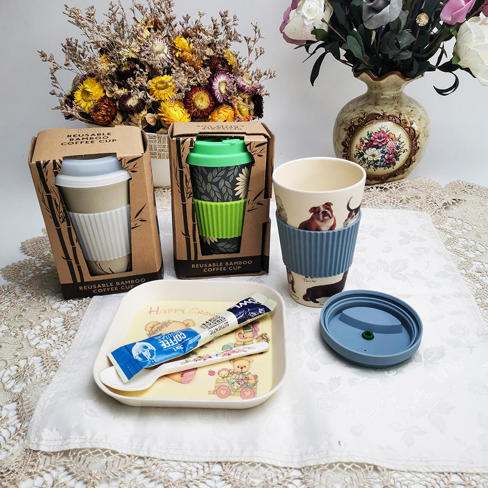 High Quality Promotional Custom Melamine/Bamboo Fiber Reusable Coffee Cup