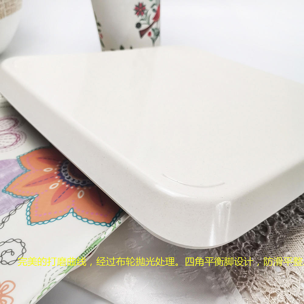 Square Bamboo Breakfast Lunch Dinner Food Serving Tray for Hotel
