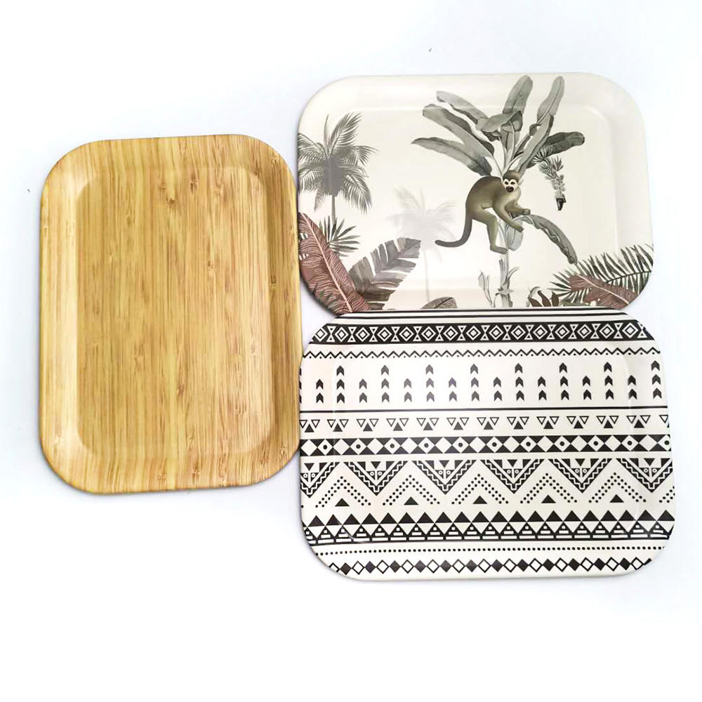 11 inch melamine or bamboo fiber tea tray storage tray serving tray