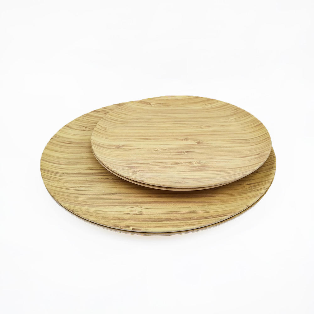 round melamine or bamboo fiber disc dinner plate